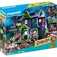 PLAYMOBIL SCOOBY-DOO! 70361 Aventura en la Mansión Misteriosa- con Efectos de Luz y Sonido- A Partir de 5 Años